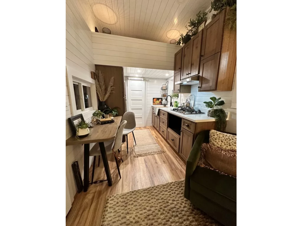 View of kitchen from the living area